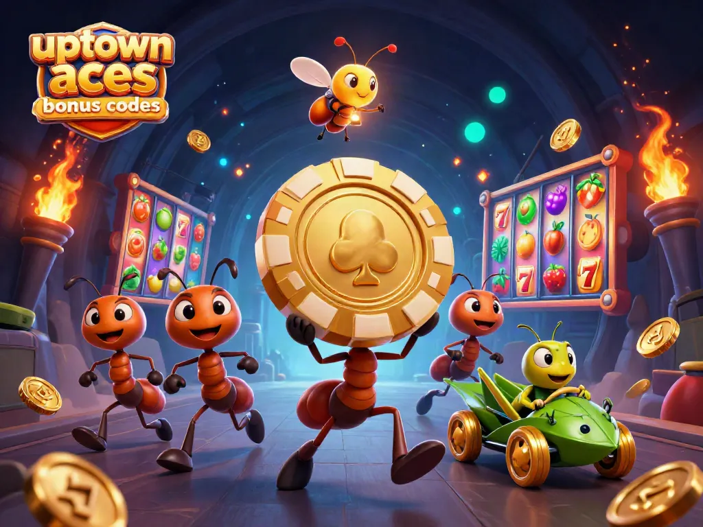 Experience the excitement of uptown aces bonus codes during a thrilling slot heist scene.
