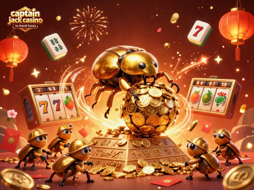 Claim your captain jack casino no deposit bonus with golden coins and rich casino symbols.