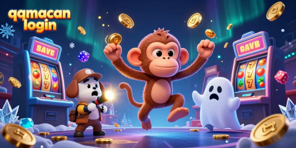Engage with the thrilling world of qqmacan login as a poltergeist monkey juggles golden treasures in a haunted casino.