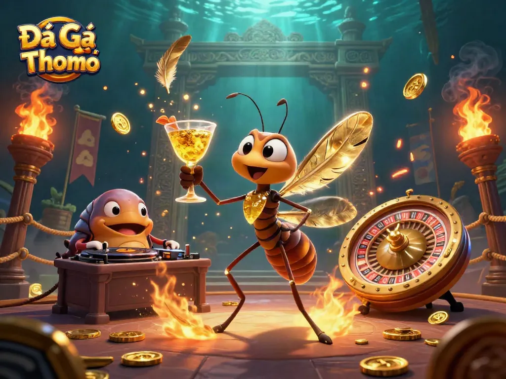 Engage in thrilling Đá Gà Trực Tiếp Thomo action with a vibrant illustration of a frozen mosquito mascot.