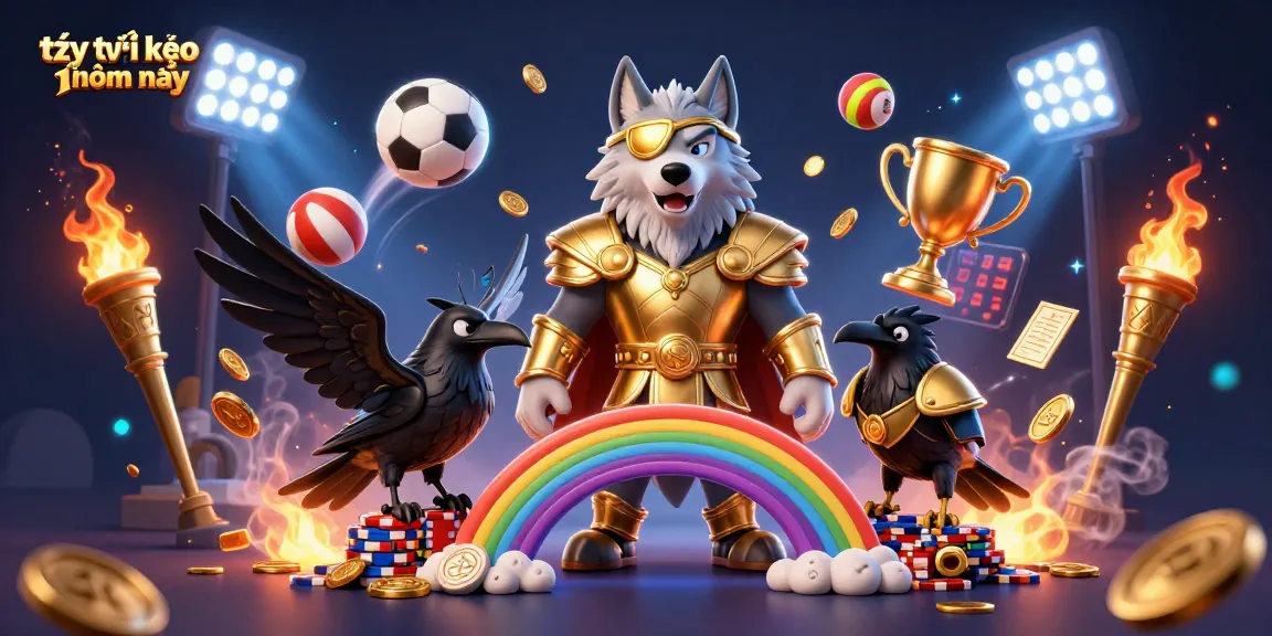 Bet on tỷ lệ kèo nhà cái hôm nay with an exciting 3D illustration showcasing sports elements and dynamic action.