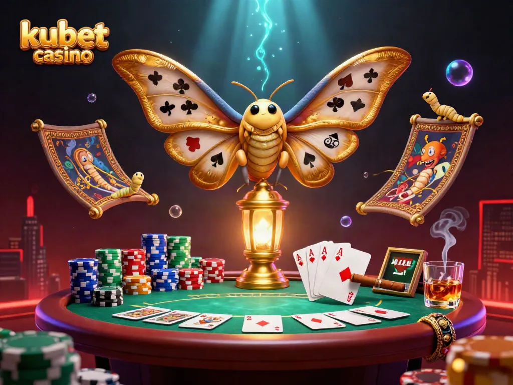 Experience the thrill of kubet casino with an animated 3D gaming scene showcasing poker excitement, vibrant colors, and dynamic elements.