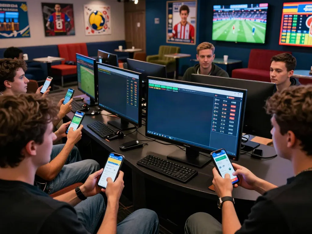 WWBOLA sports betting atmosphere with friends cheering at live match odds