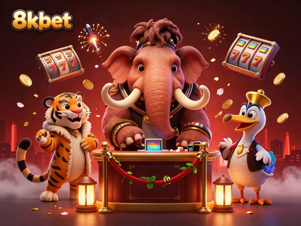 Experience gaming action with 8xbet's vibrant casino scene featuring iconic characters and elements.