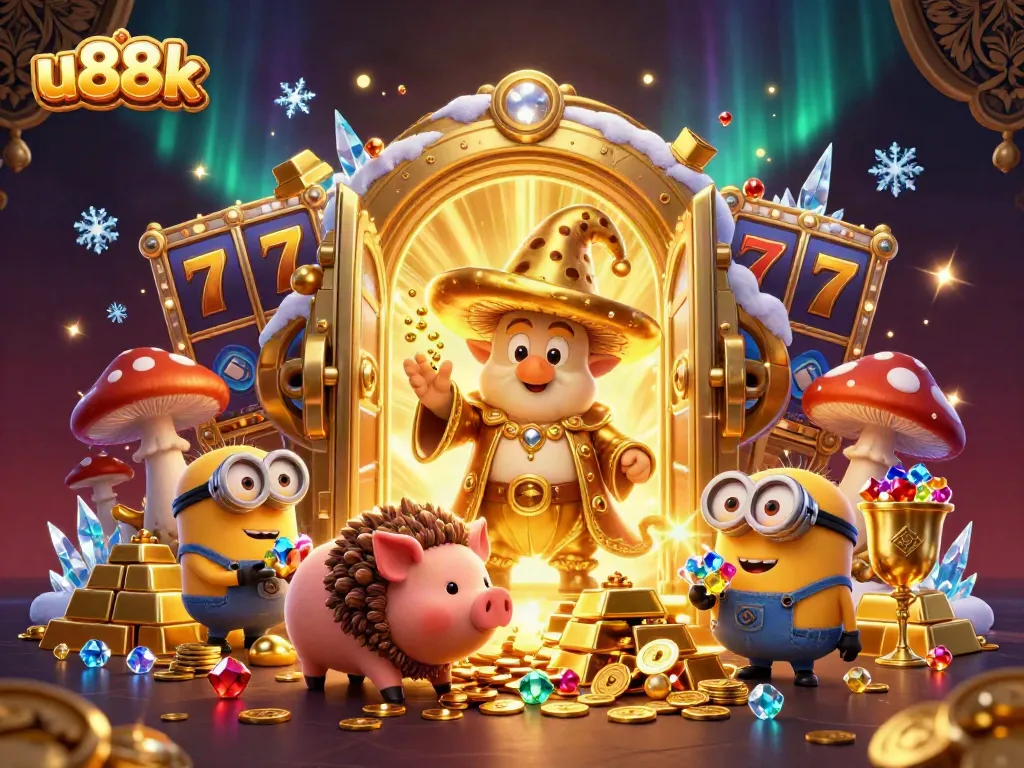 Experience the magic of u88k with golden wonders and dynamic slot themes in 3D!