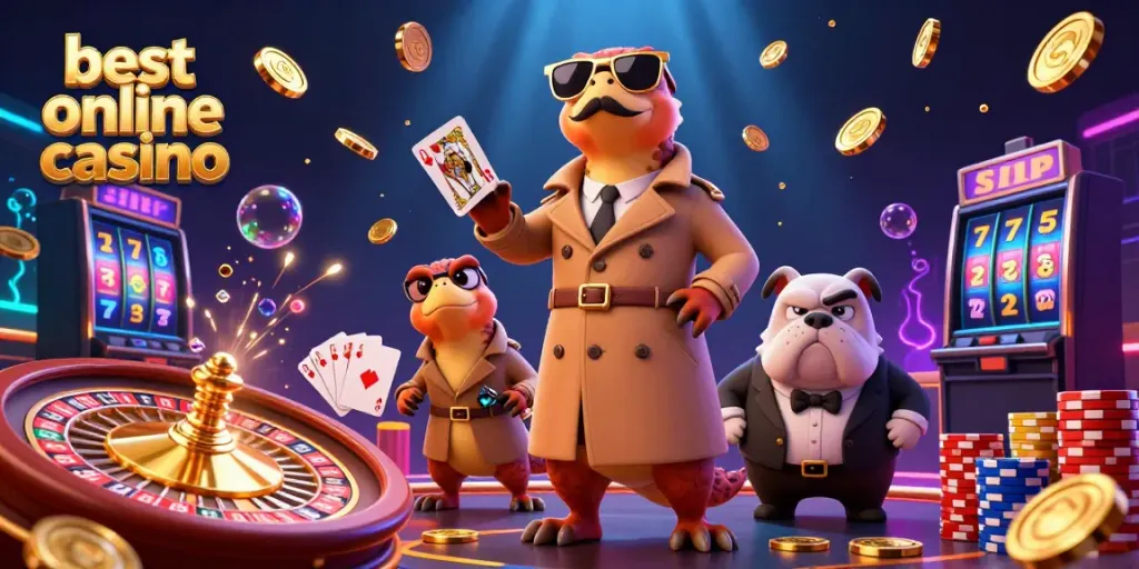 Experience the thrill of the best online casino as three raptors disguise themselves to enter a VIP lounge.