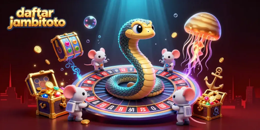 Experience the thrill of daftar jambitoto with cosmic gaming elements and vibrant underwater scenes.