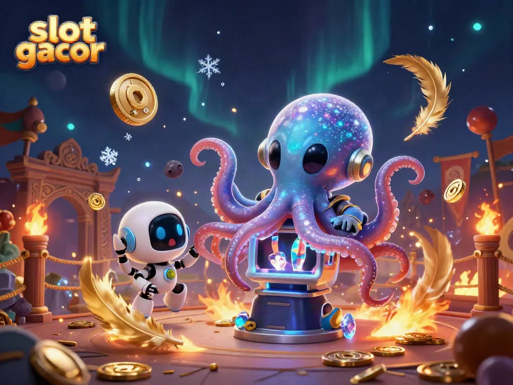 Engage with the thrilling world of slot gacor featuring a cosmic octopus and futuristic elements.