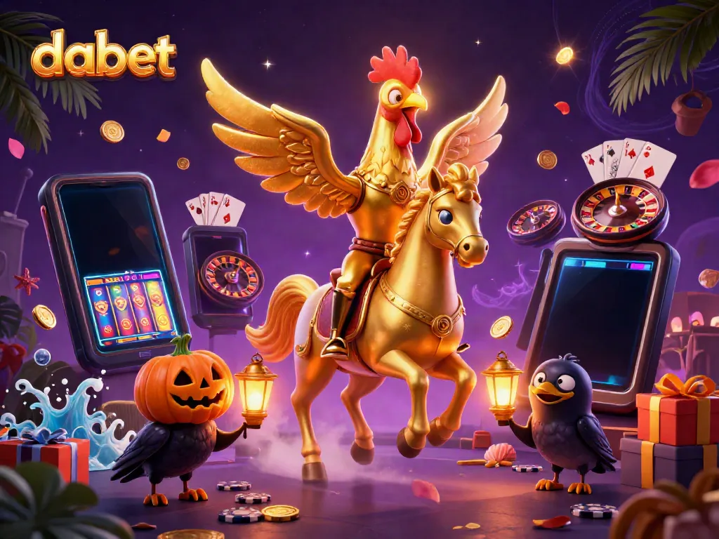 Experience the thrill of dabet gaming at a midnight casino with dynamic characters and vibrant visuals.
