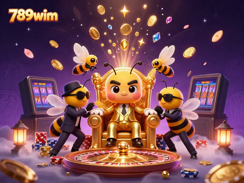 Experience thrilling gameplay at 789wim with a vibrant casino scene featuring winning cards and golden coins.