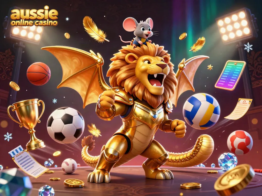 Play at the best aussie online casino with dynamic elements showcasing gaming excitement.