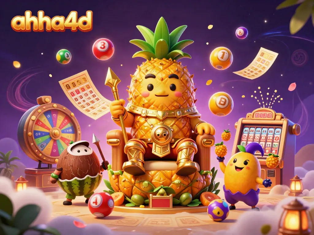 Experience the thrill of ahha4d with a vibrant lottery scene featuring colorful elements and dynamic characters.