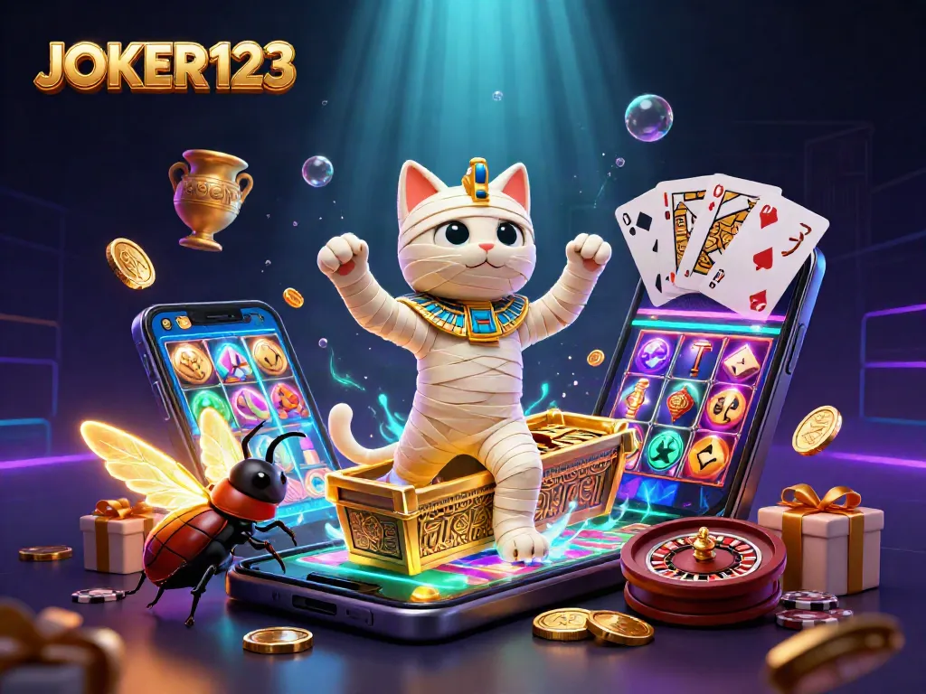 เล่นเกม JOKER123 กับแมวมัมมี่ในคาสิโนพีระมิดที่มีบรรยากาศสุดอลังการ