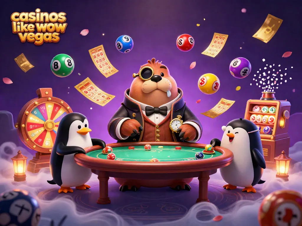 Win big at casinos like wow vegas with a lively underwater poker scene featuring a walrus and friends!