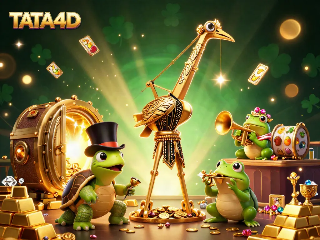 TATA4D showcases an engaging 3D scene filled with slots, gold, and casino excitement.