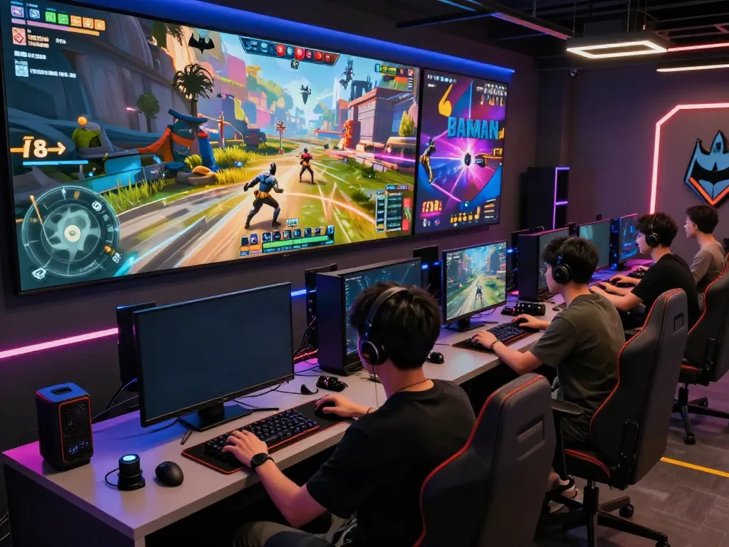 Engaged players enjoying the Batman138 gaming experience with immersive setups and telemetry display.