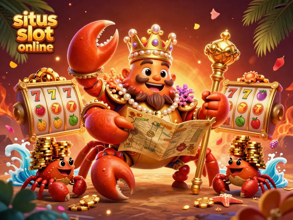 Memenangkan pengalaman bermain situs slot online dengan jackpot yang fantastis dan simbol buah berwarna-warni di latar yang megah.