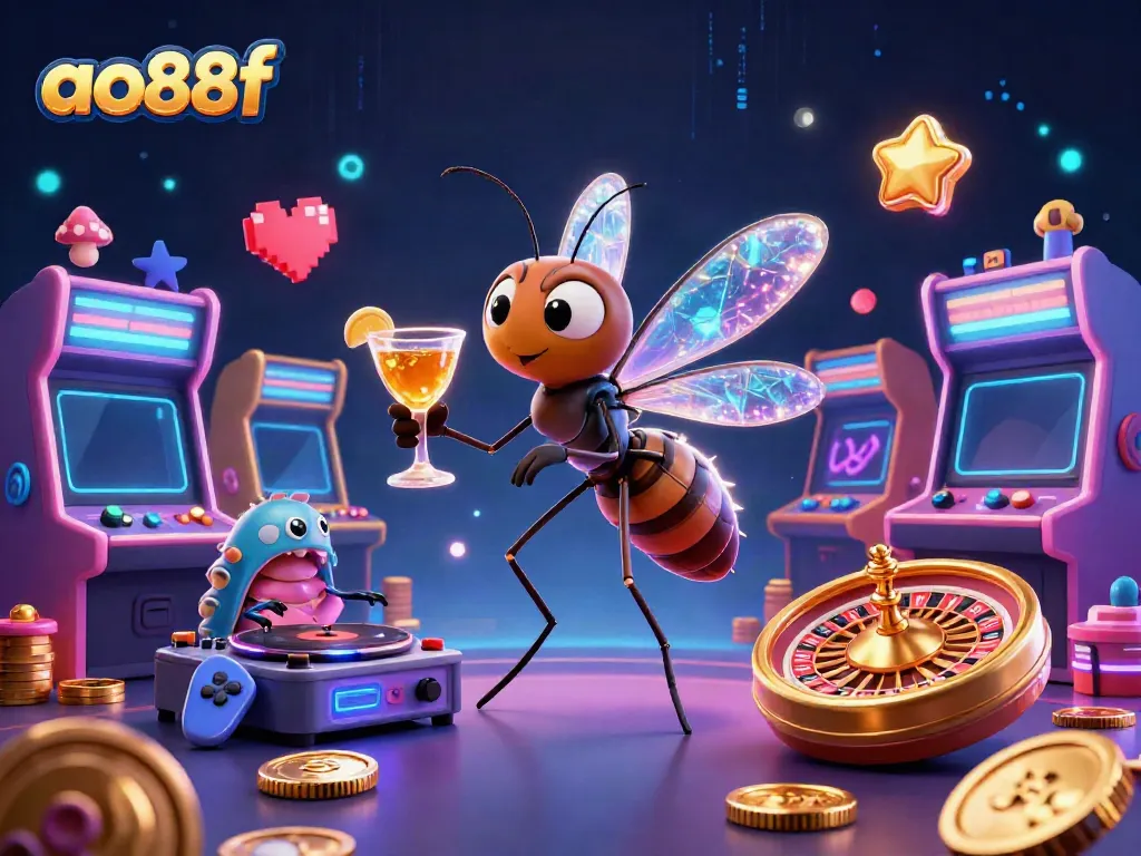 Engage with ao88f's lively casino experience through vibrant characters and dynamic gaming elements.