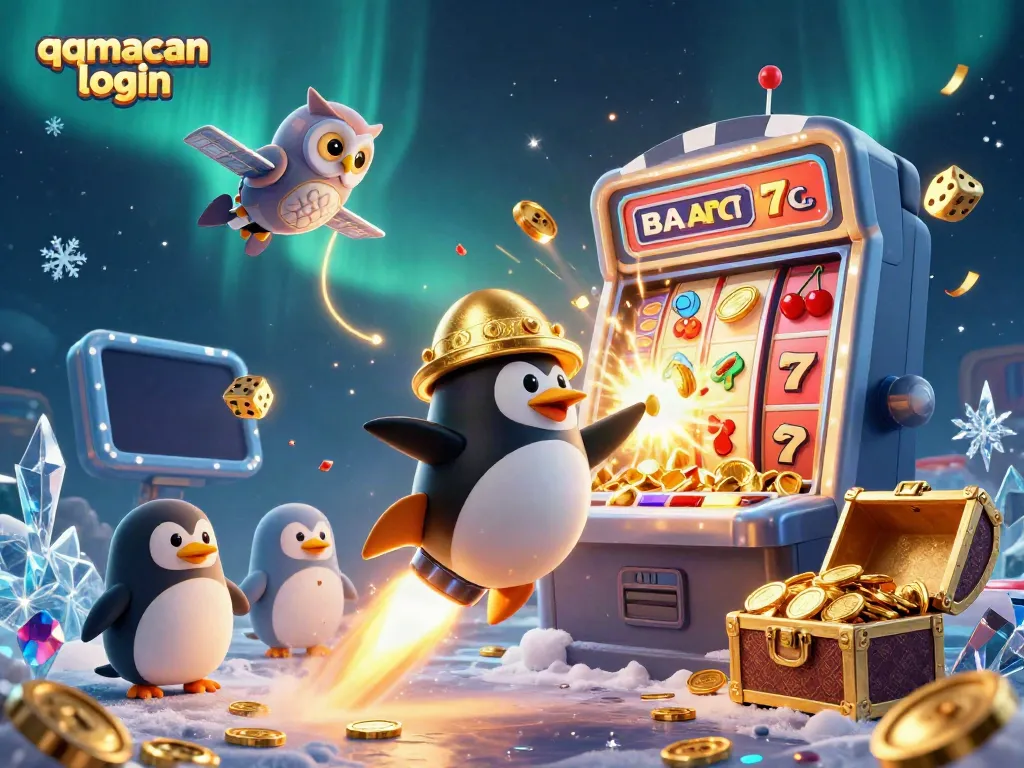 Experience exciting gaming with qqmacan login as golden coins and casino symbols burst from thrilling areas.