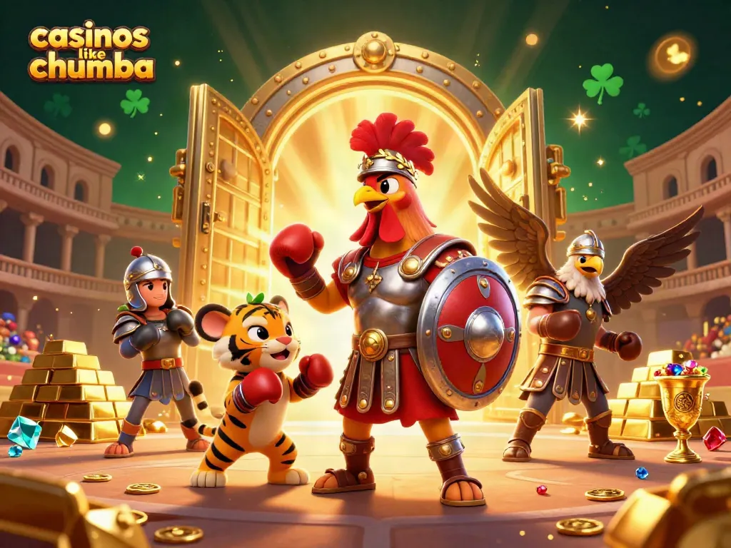 Engage with casinos like chumba in this vibrant illustration showcasing exciting game elements.